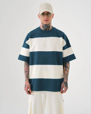 Lauren Adams Colorblock Men Round Neck Multicolor T-Shirt