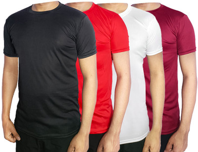 Classic Youth Solid Men Round Neck Multicolor T-Shirt