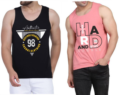 Restore Printed Men Scoop Neck Black, Pink, Multicolor T-Shirt