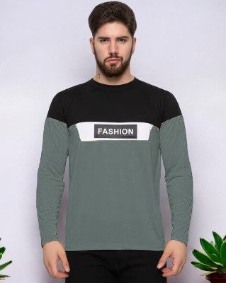 FAOES Printed Men Round Neck Grey T-Shirt