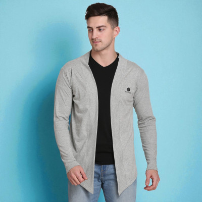 Faricon Trend Solid Men Round Neck Grey T-Shirt