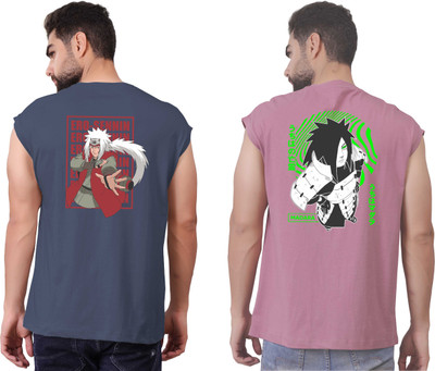 I&D Graphic Print Men Round Neck Multicolor T-Shirt