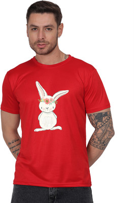Shiv Junction Printed Men Round Neck Red T-Shirt