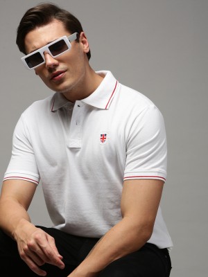 ONN Solid Men Polo Neck White T-Shirt