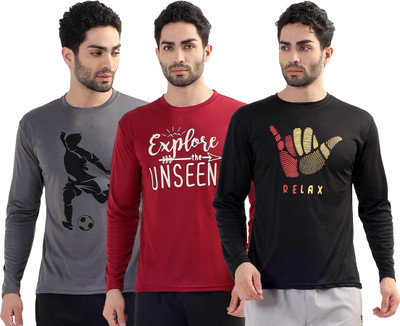 Garmin Graphic Print Men Round Neck Multicolor T-Shirt