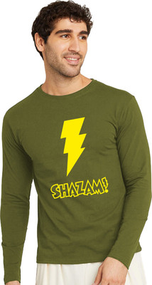 OrrganicChics Printed Men Round Neck Green T-Shirt