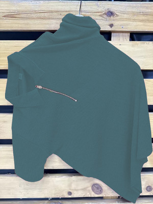 KAJARU Self Design Men Polo Neck Blue T-Shirt