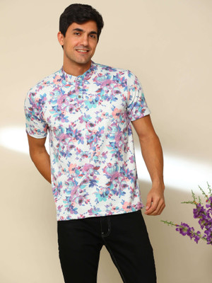 Estilocus Solid Men Henley Neck Multicolor T-Shirt