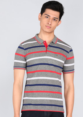 PETER ENGLAND Striped Men Round Neck Multicolor T-Shirt