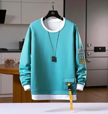FAOES Printed Men Round Neck Green T-Shirt