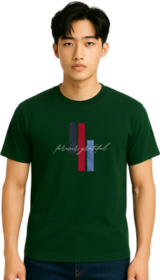 Be Collardo Printed Men Round Neck Green T-Shirt