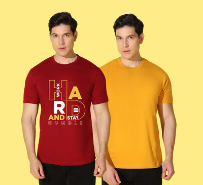 WOOSTRO Graphic Print Men Round Neck Multicolor T-Shirt