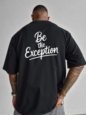 Relva Printed Men Round Neck Black T-Shirt