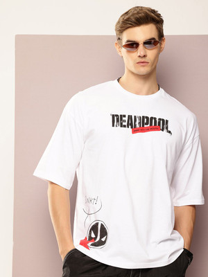 Kook N Keech Printed Men Round Neck White T-Shirt