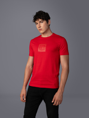 Zvezda Printed Men Round Neck Red T-Shirt
