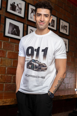 JUARI BE A GENTLEMAN Typography Men Round Neck White T-Shirt