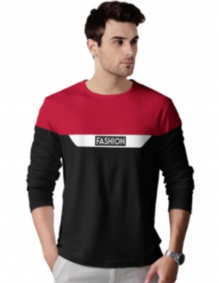 lamate fashion Printed Men Round Neck Red, Black T-Shirt