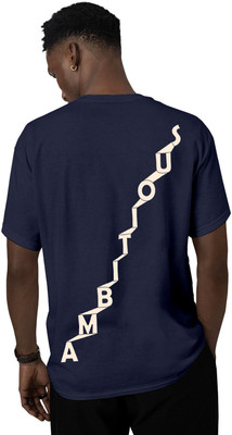 Fighterhero Printed Men Round Neck Navy Blue T-Shirt