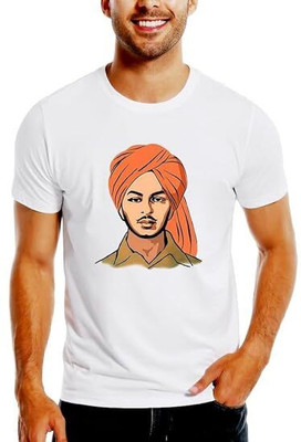 BeFaltu Graphic Print Men Round Neck White T-Shirt