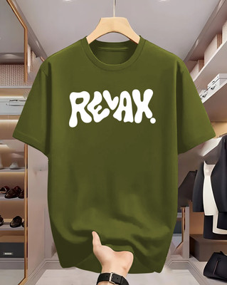 Manly Tees Printed Men Round Neck Dark Green T-Shirt