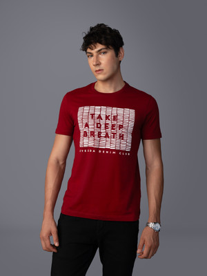 Zvezda Printed Men Round Neck Red T-Shirt