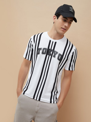 Fame Forever by Lifestyle Printed Men Crew Neck White T-Shirt