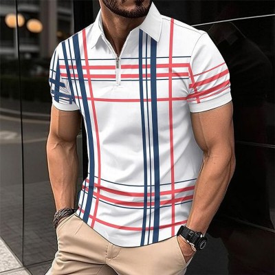 NB NICKY BOY Striped Men Polo Neck Multicolor T-Shirt