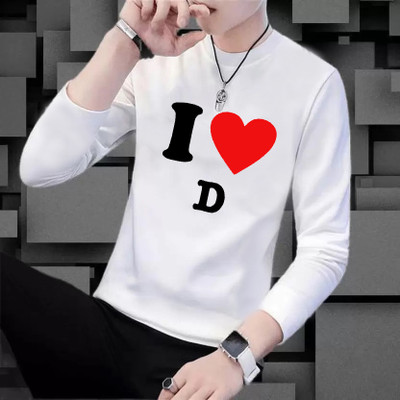 SQF Printed Men Round Neck White T-Shirt