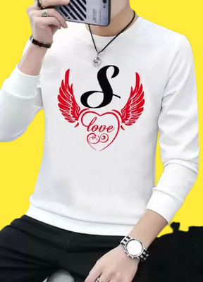 clickwell Printed, Typography Men Round Neck White T-Shirt