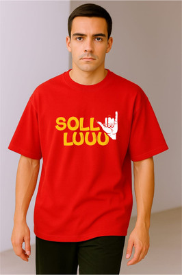 goodsign Printed Men Round Neck Red T-Shirt