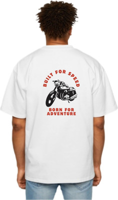 DeRaDA Graphic Print Men Round Neck White T-Shirt