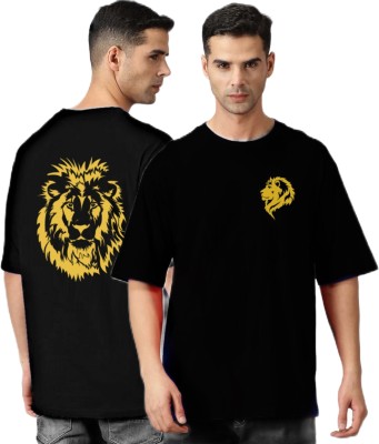 Elibolz Printed Men Round Neck Black T-Shirt
