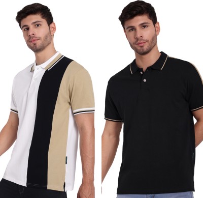 CLOTHEIST Solid Men Polo Neck Multicolor T-Shirt