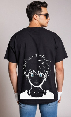 Be Crazy Printed Men Round Neck Black T-Shirt