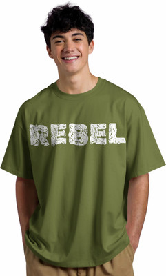 HS Closet Cove Printed Men Round Neck Green T-Shirt