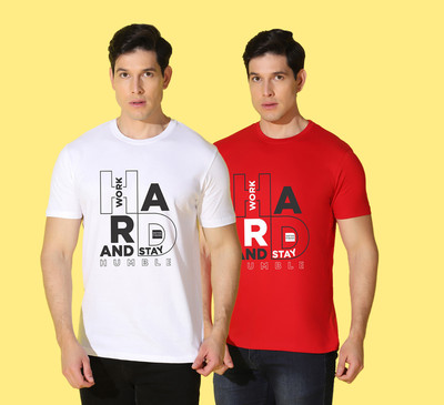 WOOSTRO Graphic Print Men Round Neck Multicolor T-Shirt