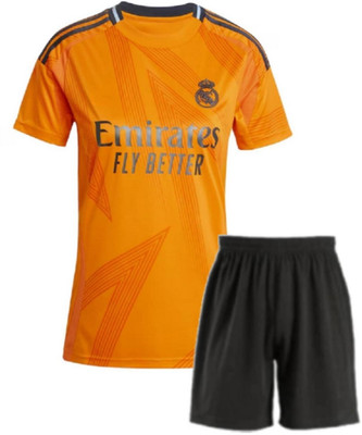 PRASEL Printed Men Round Neck Orange T-Shirt