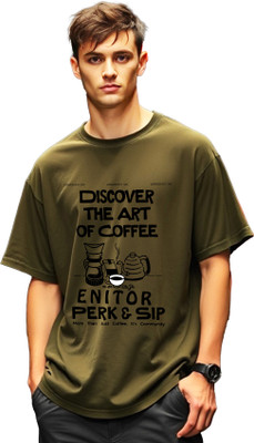 AUSK Printed Men Round Neck Green T-Shirt