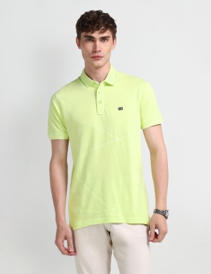 Arrow Sport Solid Men Polo Neck Green T-Shirt