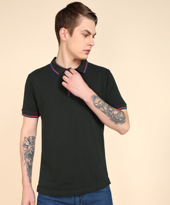 U.S. POLO ASSN. Solid Men Polo Neck Light Green T-Shirt