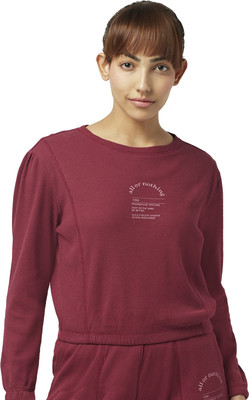 Ajile By Pantaloons Printed Women Round Neck Red T-Shirt