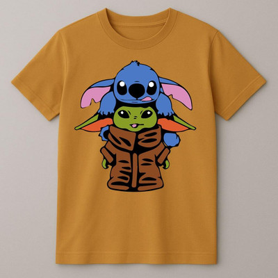 Soulskull Printed Men Round Neck Yellow T-Shirt