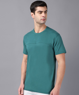 METRONAUT Solid Men Round Neck Green T-Shirt