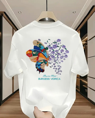 Siste Solid Men Round Neck White T-Shirt