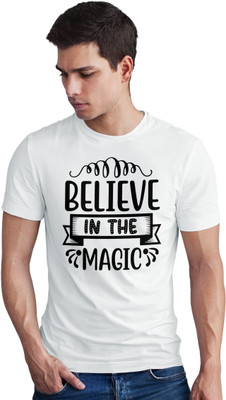 Seek Buy Love Printed Men Round Neck White T-Shirt