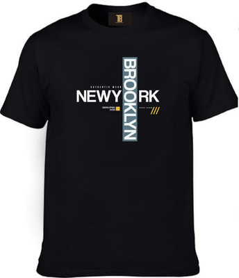 Trendifyteez Printed Men Round Neck Black T-Shirt