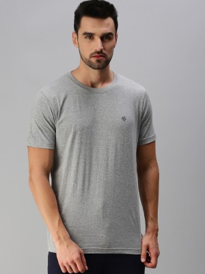 ONN Solid Men Round Neck Grey T-Shirt