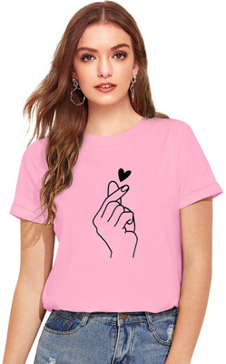 Dhruvil Impex Casual Printed Women Pink Top