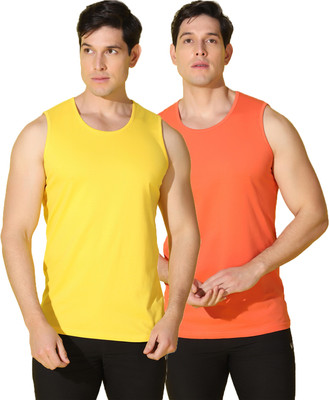 WOOSTRO Solid Men Scoop Neck Multicolor T-Shirt