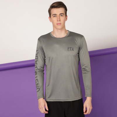FTX Typography Men Round Neck Light Green T-Shirt